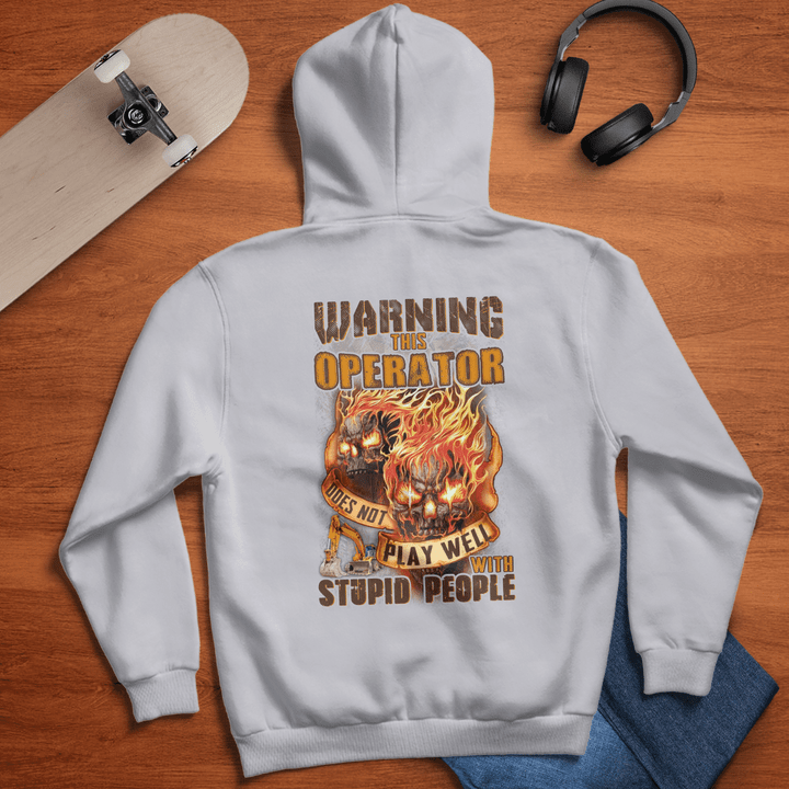 Operator Profession T-Shirt - Flaming Skull Design