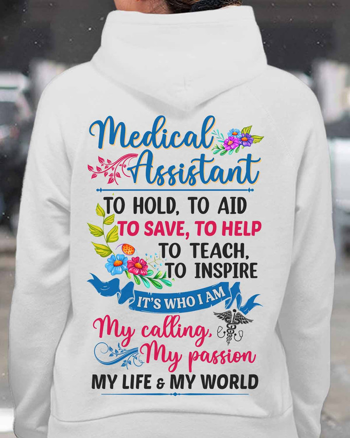 Awesome Medical Assistant- White-MedicalAssistant-Hoodie-#061022MYCALL1BMEASZ4