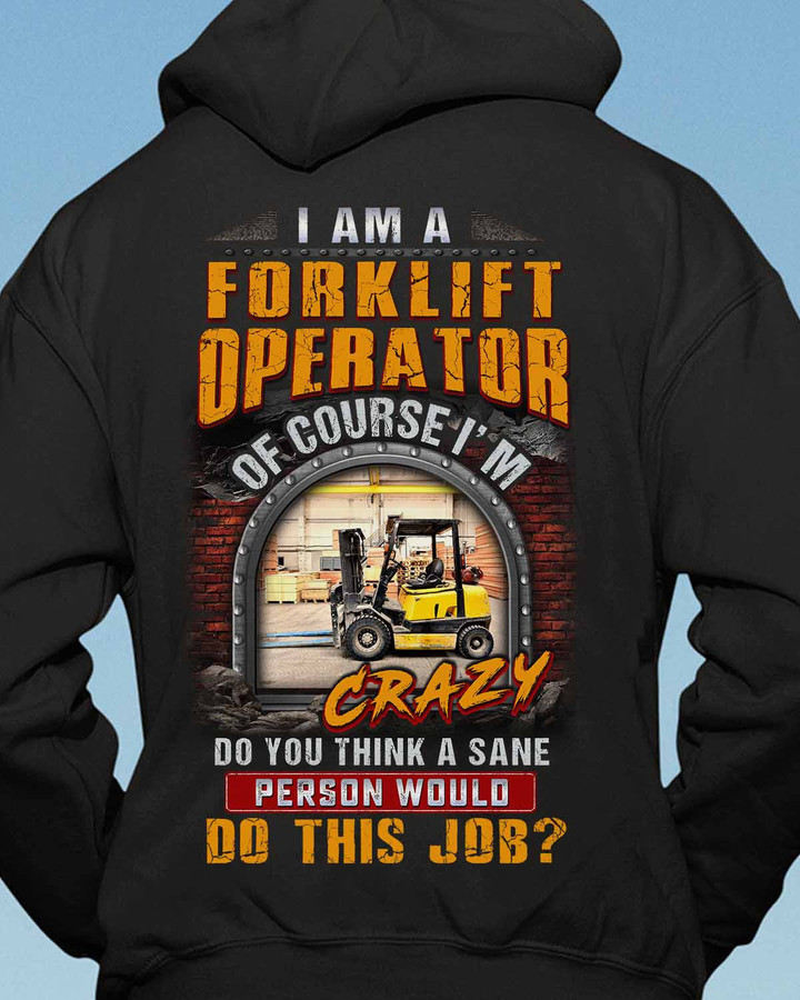 Proud Forklift Operator- Black -ForkliftOperator- Hoodie -#111022DOTHI12BFOOPZ6