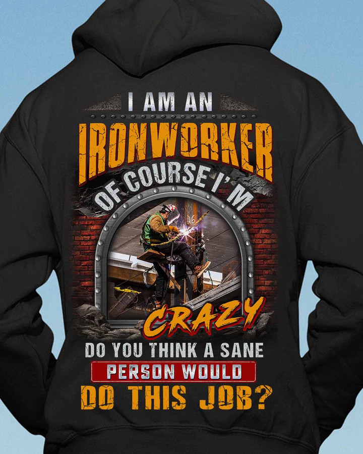 Proud Ironworker- Black -Ironworker- Hoodie -#111022DOTHI12BIRONZ6