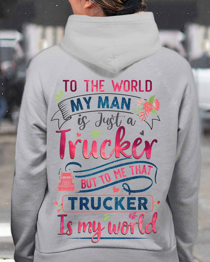Trucker is my World - Sport Grey-Trucker- Hoodie -#121022JUST6BTRUCZ6