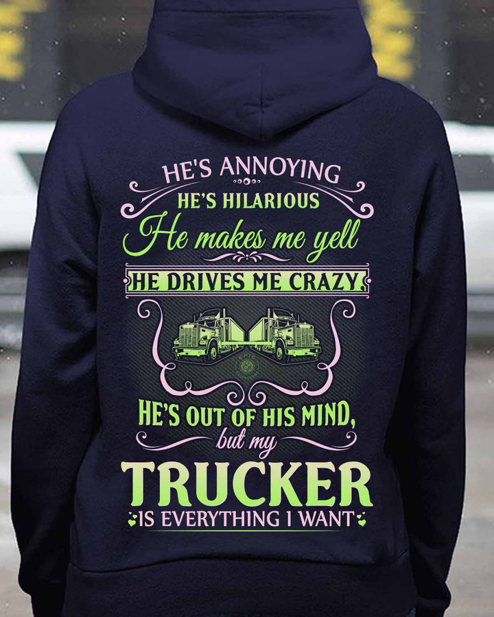 My Trucker is Everything- Navy Blue -Trucker- Hoodie -#121022HILLA7BTRUCZ6