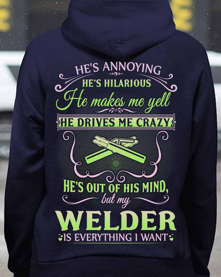 My Welder is Everything- Navy Blue -Welder- Hoodie -#131022HILLA7BWELDZ6