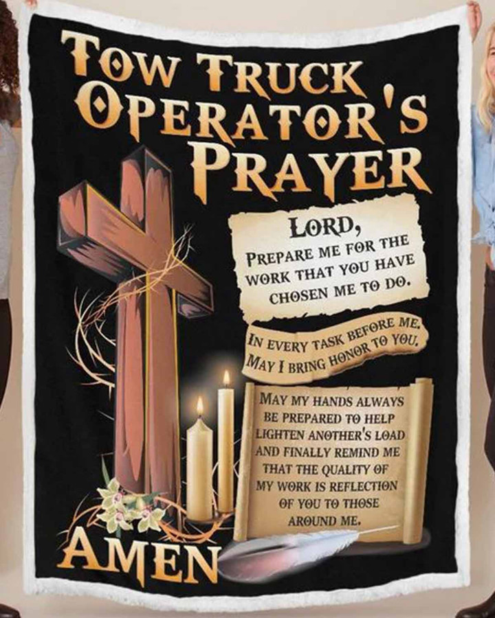 Tow Truck Operator's Prayer-TowTruckOperator-Sherpa Blanket-#131022EVTAS1FTTOZ6SB
