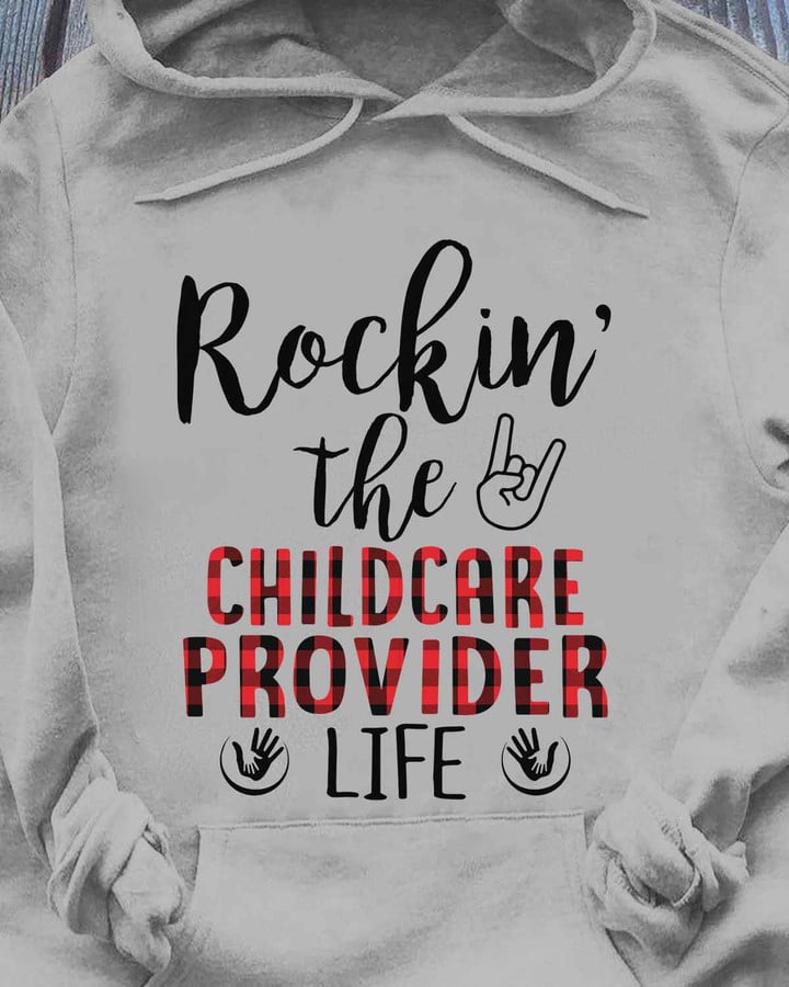 Rockin' the Childcare Provider - Sport Grey-ChildcareProvider- Hoodie -#131022ROKTHE2FCHPRZ4