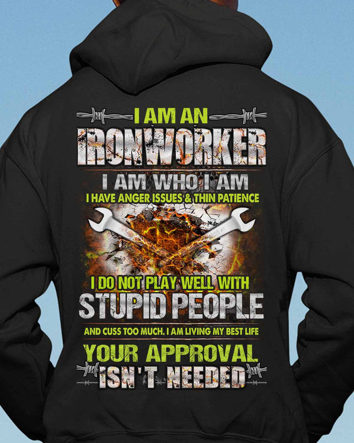 I am an Ironworker Black -Ironworker- Hoodie-#151022THIPAT2BIRONZ6