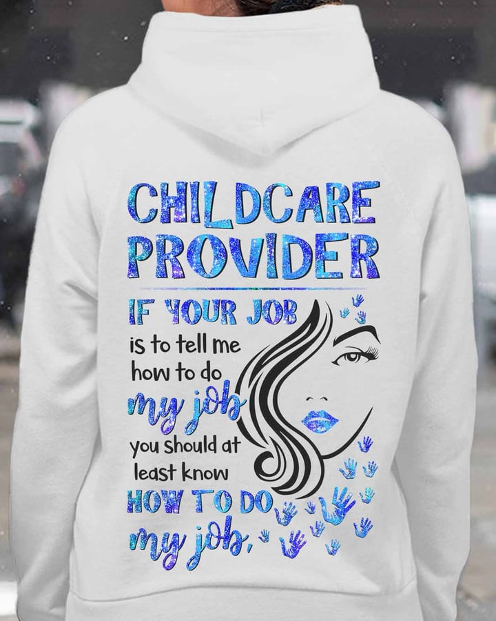 Awesome Childcare Provider- White-Childcareprovider-Hoodie -#211022DOMYJOB1BCHPRZ4