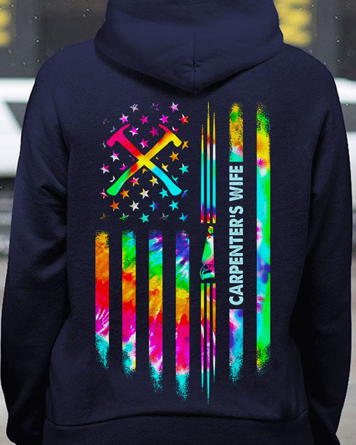 Carpenter Profession Hoodie with Rainbow Flag Graphic and Quote