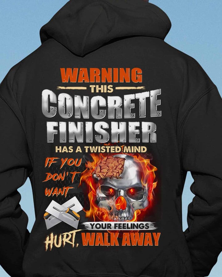 This Concrete Finisher has a Twisted Mind-Black -ConcreteFinisher- Hoodie-#251022TWIMI11BCOFIZ6