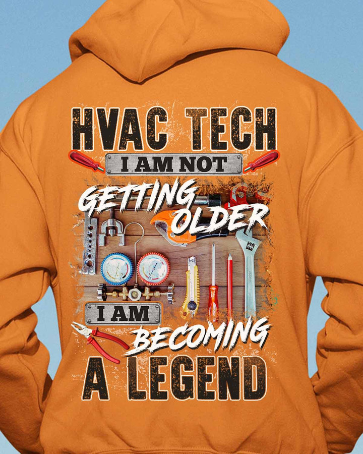 HVAC Tech I am not Getting Older- Orange-HVACTech- Hoodie -#251022GETOLD3BHVACZ6