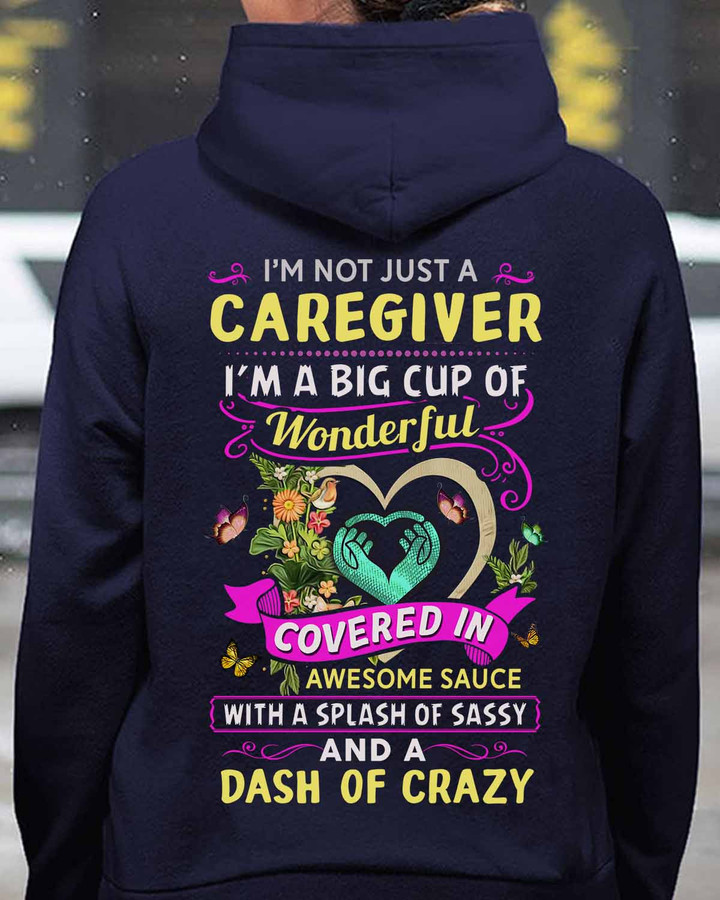 Crazy Caregiver- Navy Blue -Caregiver- Hoodie -#251022WOND10BCAREZ4