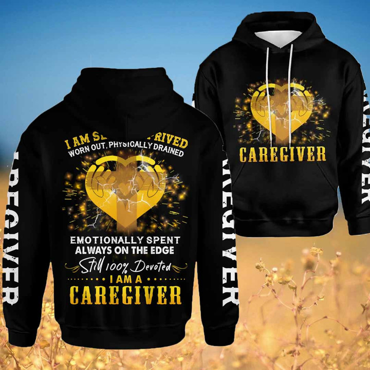Devoted Caregiver - Black -Caregiver-Hoodie-#251022DEVOT15BCAREZ4