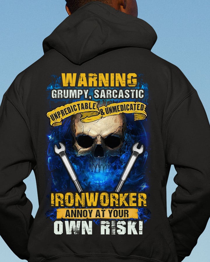 Ironworker Annoy at your own Risk-Black -Ironworker- Hoodie-#261022UNPRE6BIRONZ6