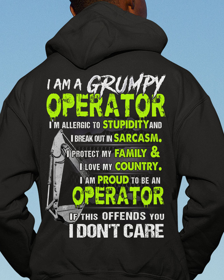 I am a Grumpy Operator-Black -Operator- Hoodie-#261022IDONT1BOPERZ6