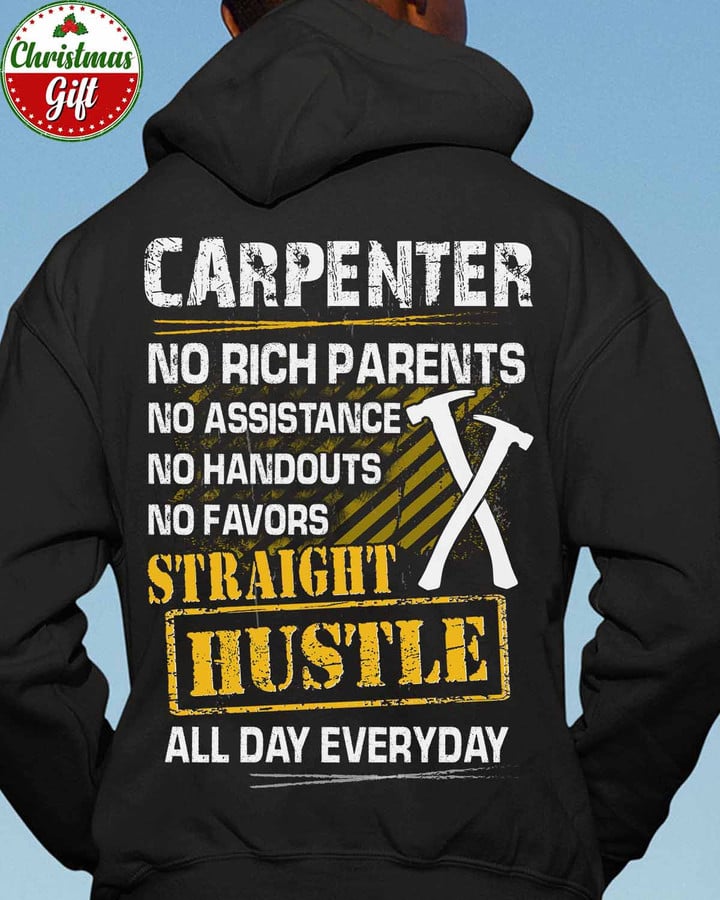 Carpenter Straight Hustle All day Everyday-Black -Carpenter- Hoodie-#281022HUSTL15BCARPZ6