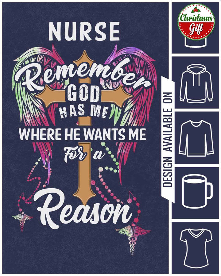 He Wants me for a Reason- Navy Blue -Nurse- Hoodie -#011122GODHAS3BNURSZ4