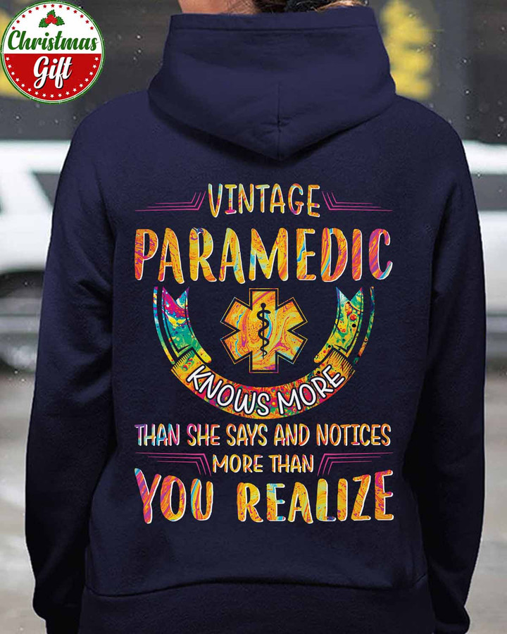 Vintage Paramedic- Navy Blue -Paramedic- Hoodie -#031122VINTA9BPARMZ4