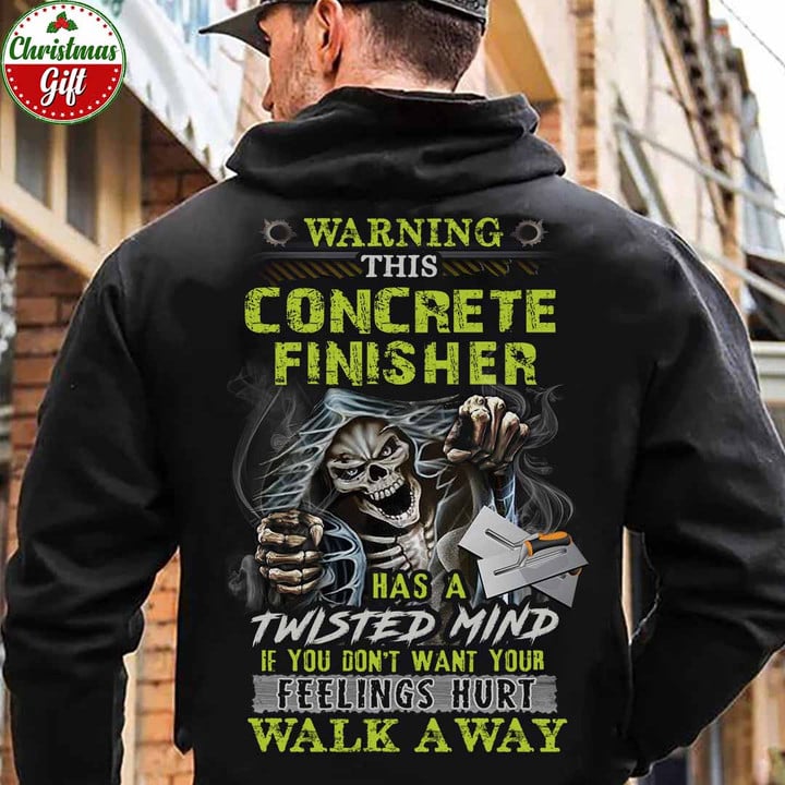 This Concrete Finisher has a Twisted Mind-Black -ConcreteFinisher- Hoodie-#091122TWIMN13BCOFIZ6
