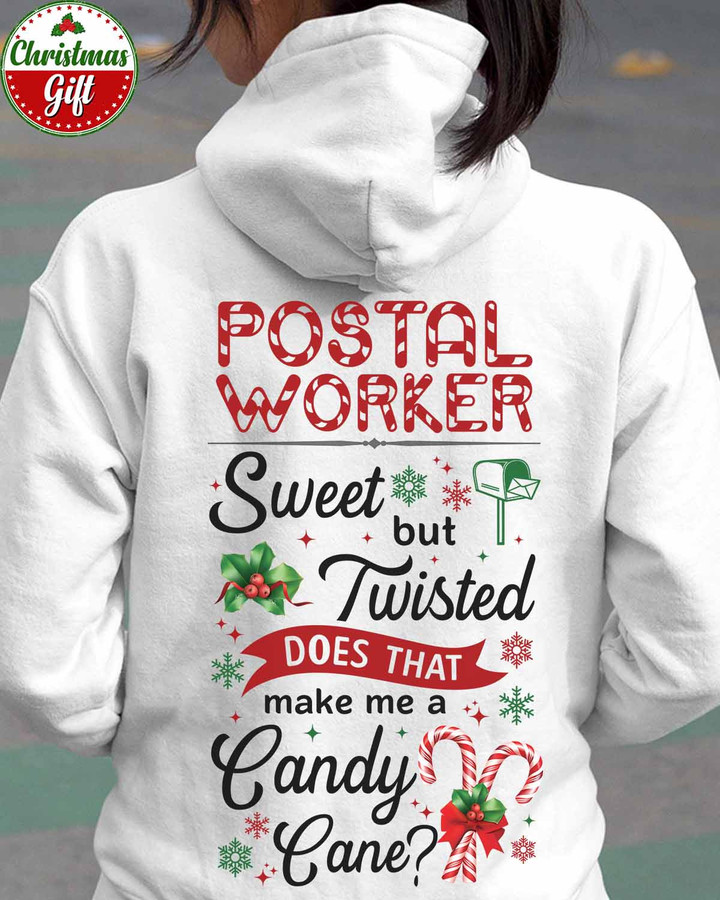 Postal Worker Sweet But Twisted- White-PostalWorker-Hoodie -#151122JTCANDYCANE1BPOWOZ4