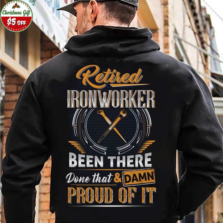 Retired Ironworker-Black -Ironworker- Hoodie -#171122PROIT6BIRONZ6