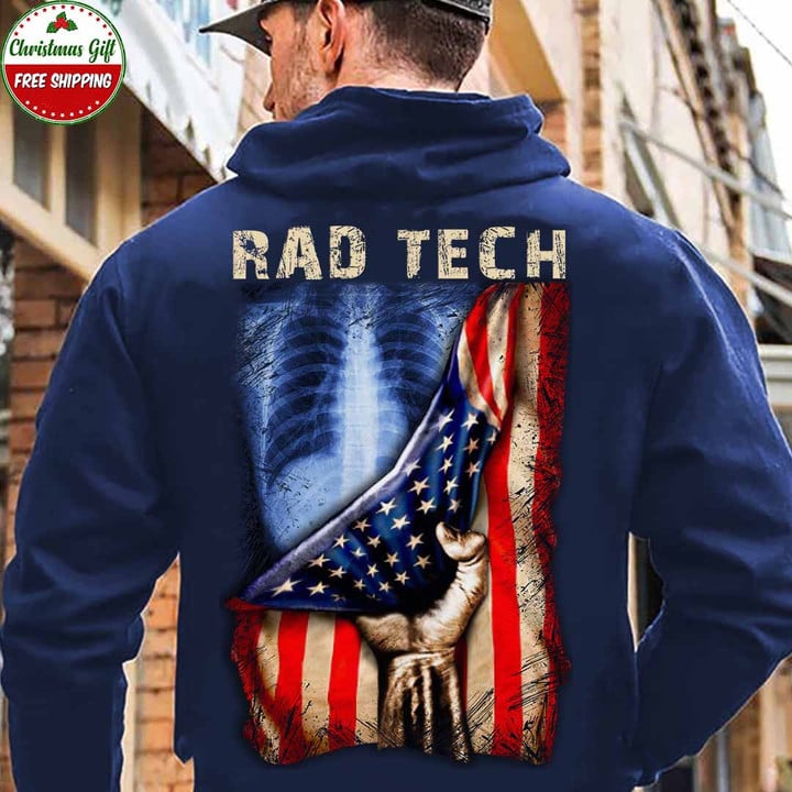 Proud Rad Tech-Navy Blue -RadTech- Hoodie-#181122USFLA41BRATEZ4