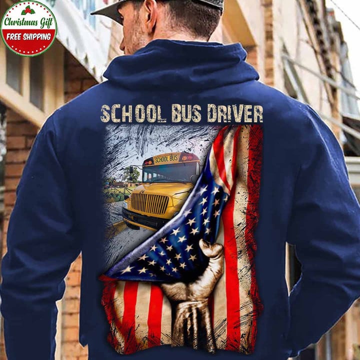 Proud School Bus Driver-Navy Blue -SchoolBusDriver- Hoodie-#181122USFLA41BSBDZ4