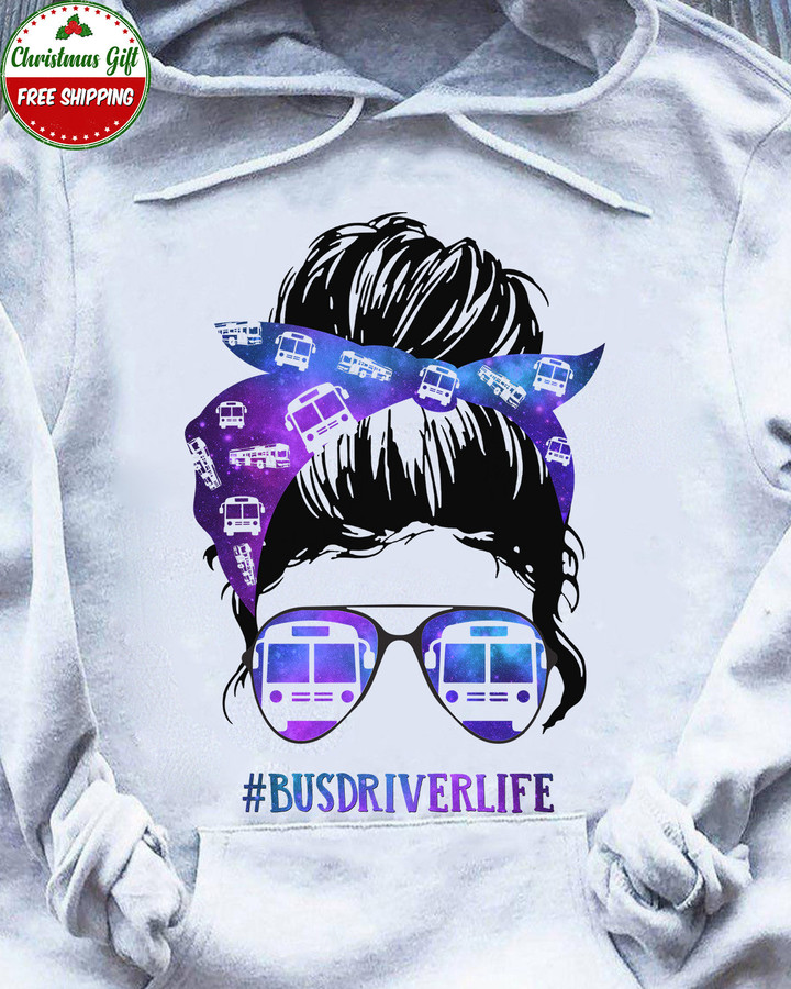 Awesome Bus Driver Life- White-BusDriver-Hoodie -#191122JTLIF10FBUDRZ4