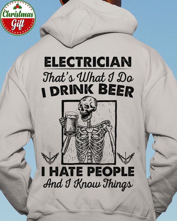 Awesome Electrician- Ash Grey -Electrician- Hoodie -#191122HATPEO1BELECZ6