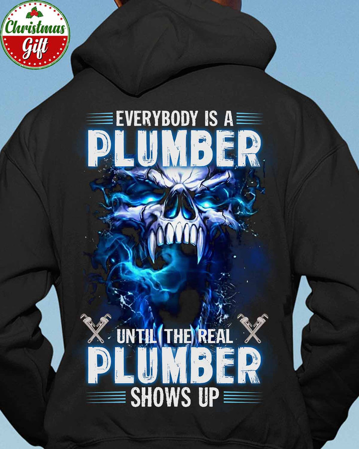 The Real Plumber Shows Up-Black -Plumber- Hoodie -#241122SHOWS20BPLUMZ6
