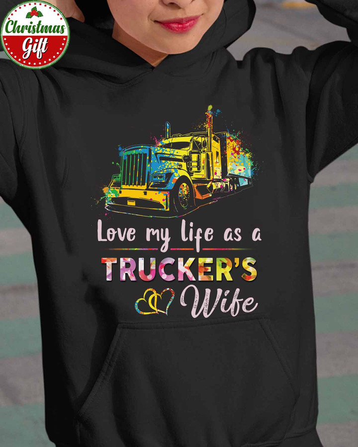 Cute Trucker's Wife-Black -Trucker- Hoodie -#241122LOVEMY9FTRUCZ6