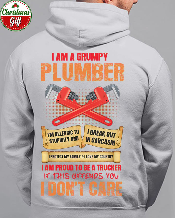 I am a Grumpy Plumber - Ash Grey -Plumber- Hoodie -#261122IDONT6BPLUMZ6