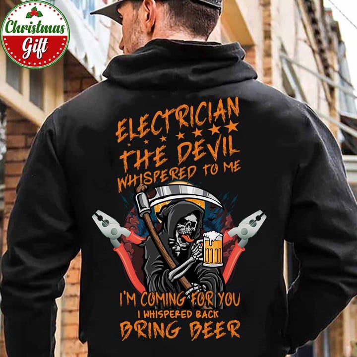 Electrician The Devil Whispered to me-Black -Electrician- Hoodie -#291122BINBER5BELECZ6