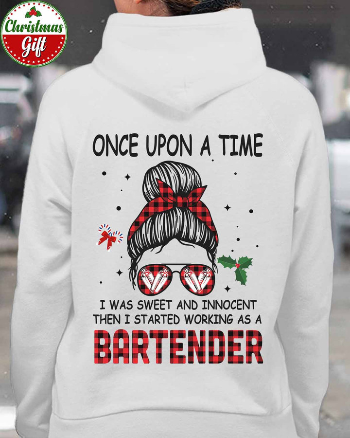 Sweet and Innocent Bartender- White-Bartender -Hoodie -#301122STARTED3BBARTZ4