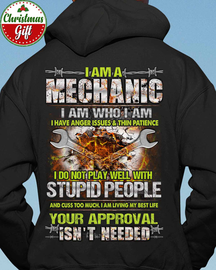 I am a Mechanic- Black -Mechanic- Hoodie-#141022THIPAT2BMECHZ6