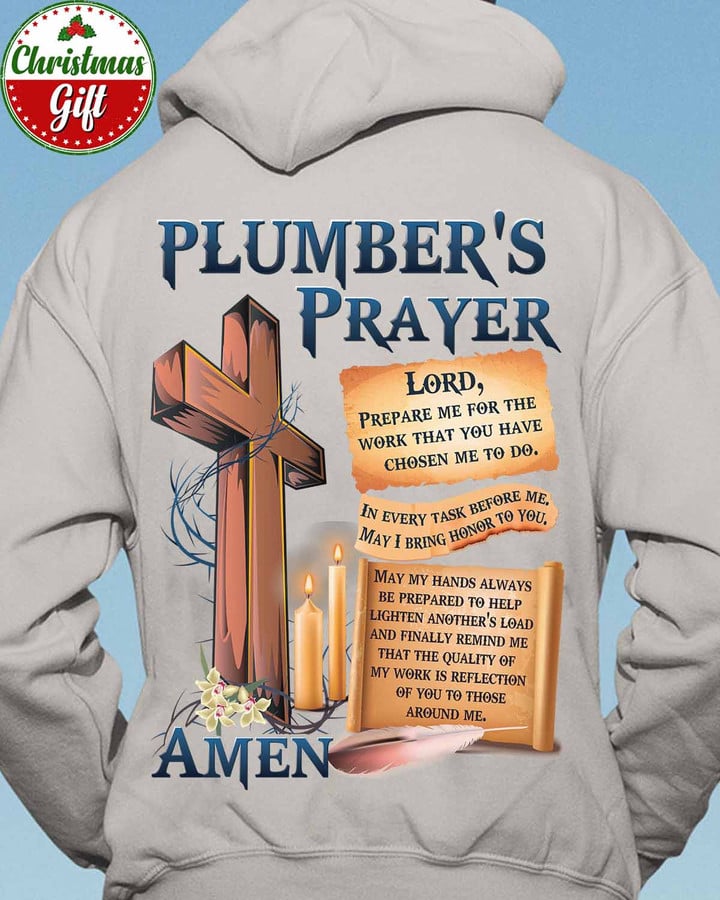 Awesome Plumber's Prayer- Ash Grey -Plumber- Hoodie -#091222EVTAS5BPLUMZ6