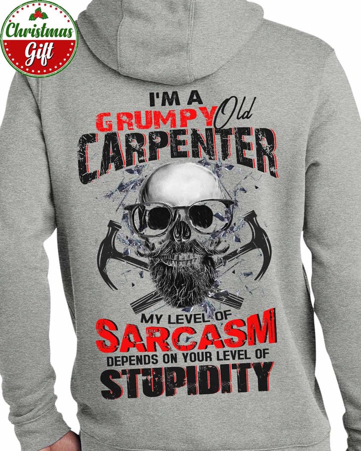 I'm a Grumpy Old Carpenter - Ash Grey -Carpenter- Hoodie -#101222DEPON4BCARPZ6