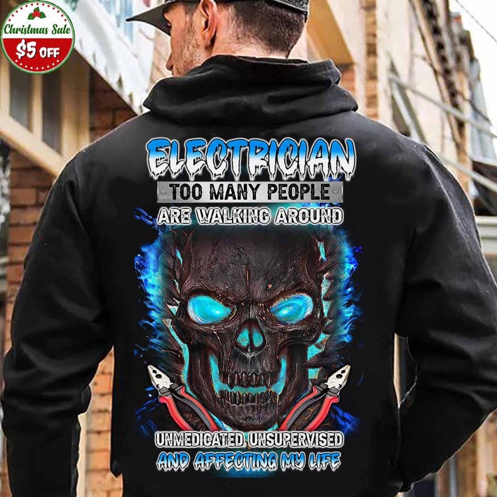 Unmedicated Electrician-Black-Electrician-Hoodie -#141222AFFECTING1BELECZ6