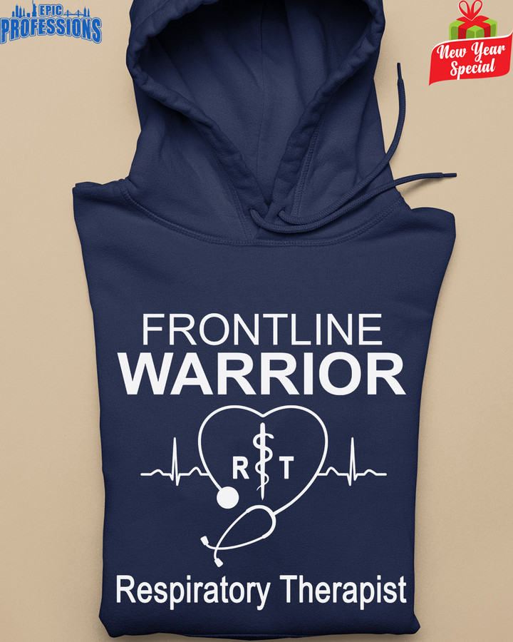 Frontline Warrior Respiratory Therapist -Navy Blue -RespiratoryTherapist- Hoodie-#191222FROLIN2FRETHZ1