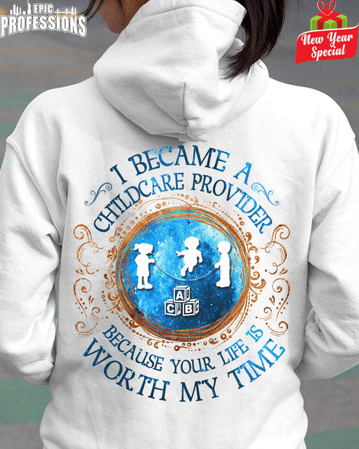 I Became a Childcare Provider-White-ChildcareProvider-Hoodie-#231222WORMY9BCHPRZ4