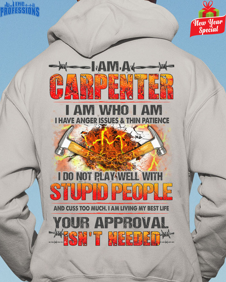 I am a Carpenter- Ash Grey -Carpenter- Hoodie -#231222THIPAT4BCARPZ6