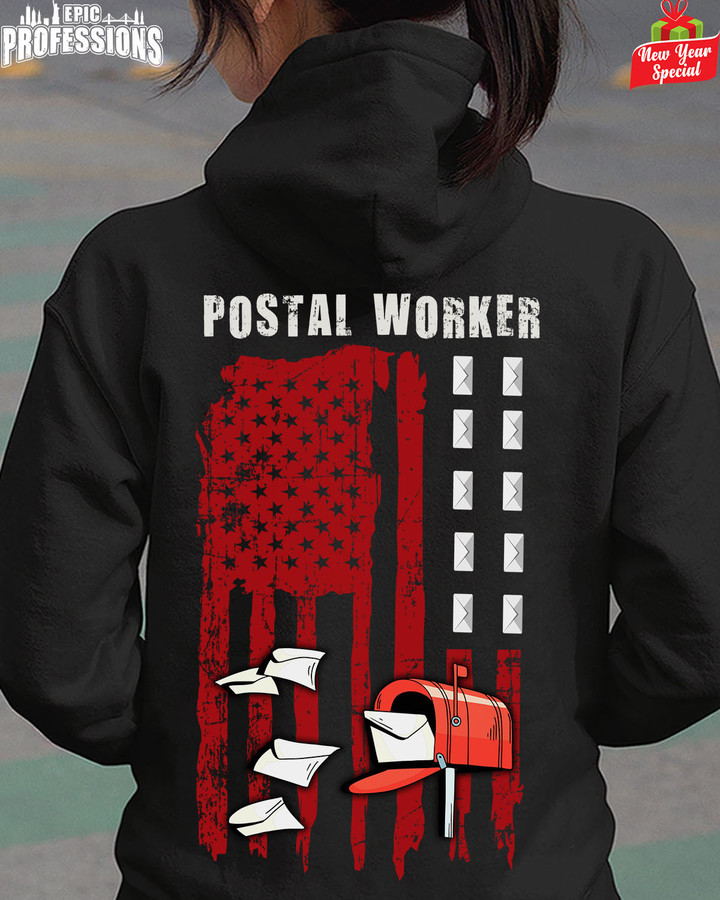 Proud Postal Worker-Black -PostalWorker-Hoodie -#241222USFLA88BPOWOZ4