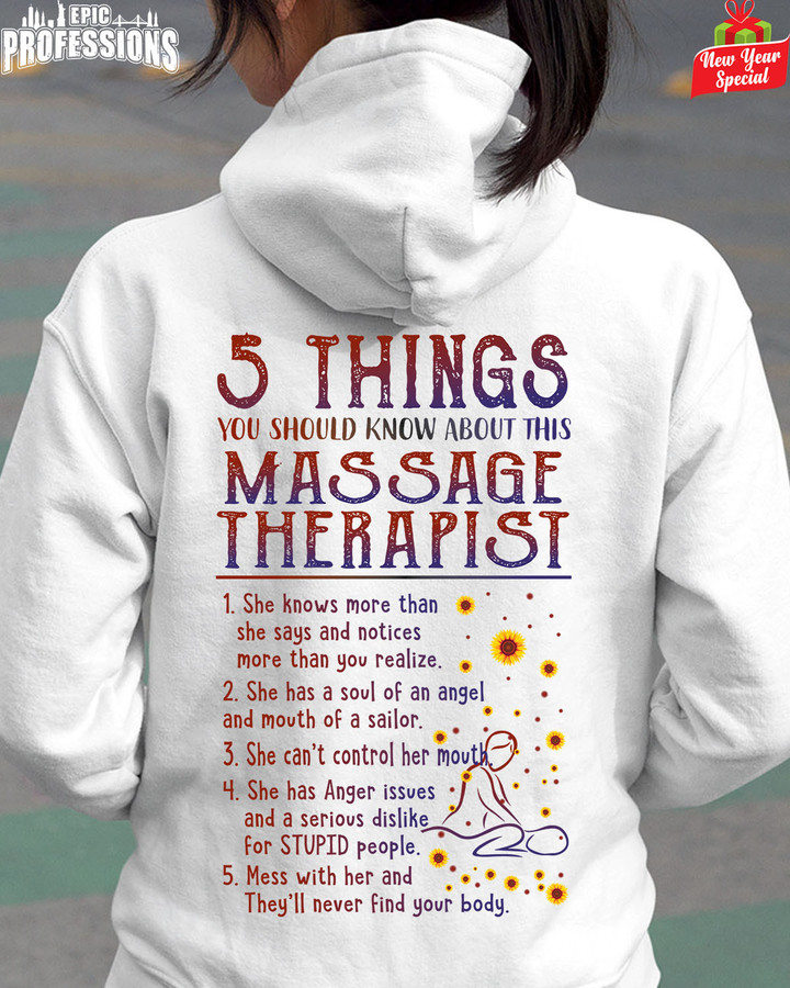 5 Things You Should know about This Massage Therapist-White-MassageTherapist-Hoodie-#2412225THIN9BMASSZ4