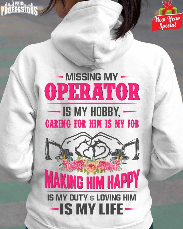 Missing My Operator is my Hobby -White-Operator-Hoodie-#281222MISING8BOPERZ6