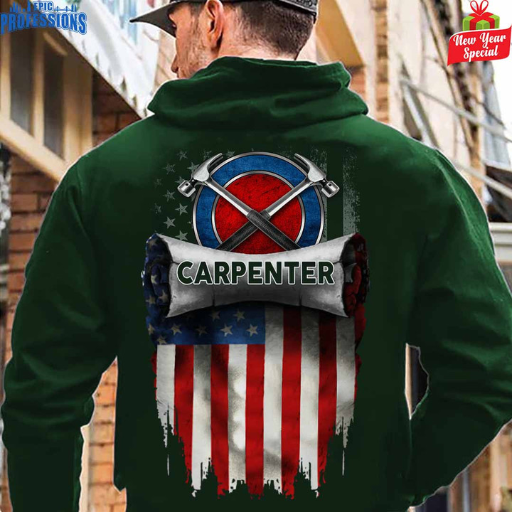 Proud Carpenter-Forest Green -Carpenter-Hoodie-#291222USFLA62BCARPZ6