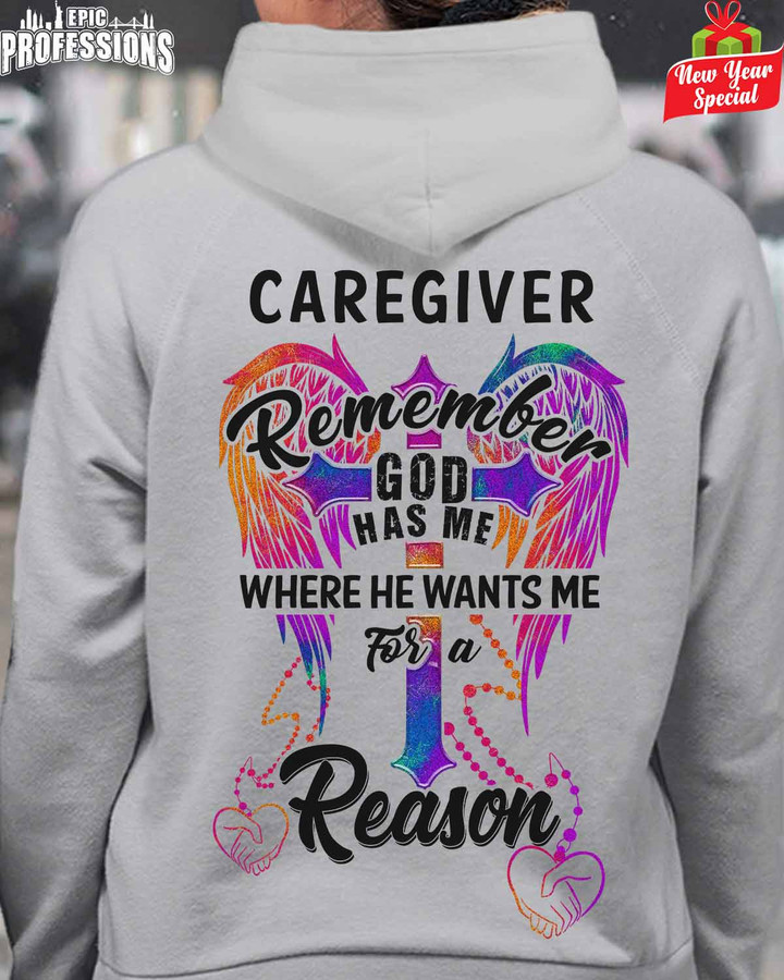 Caregiver He Wants me for a Reason -Sport Grey-Caregiver-Hoodie -#050123GODHAS4BCAREZ4
