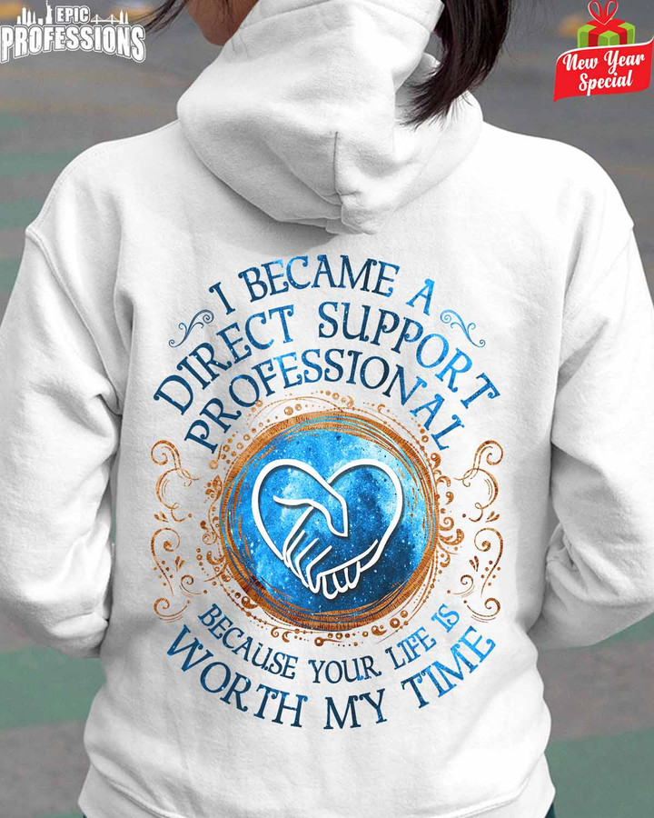 I Became a Direct Support Professional-White-Directsupportprofessional-Hoodie-#050123WORMY9BDSPZ4