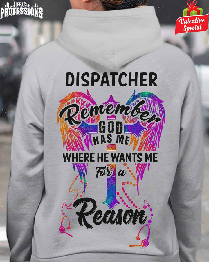 Dispatcher He Wants me for a Reason-Sport Grey-Dispatcher-Hoodie -#060123GODHAS4BDISPZ4