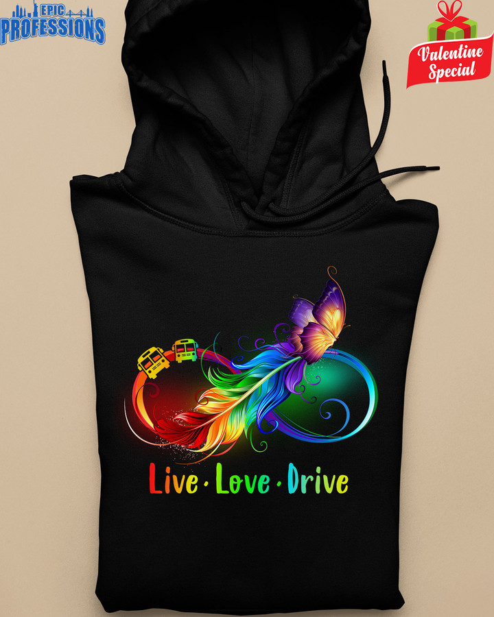 Live Love Bus Driver-Black -Busdriver-Hoodie -#110123LIVLO13FBUDRZ4