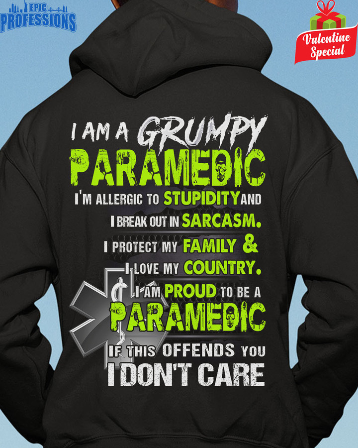 Paramedic If This Offends You I Don't Care-Black -Paramedic-Hoodie -#110123IDONT1BPARMZ4