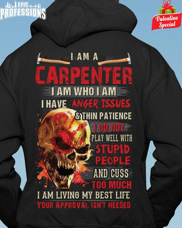 I am a Carpenter-Black -Carpenter-Hoodie -#130123THIPAT5BCARPZ6
